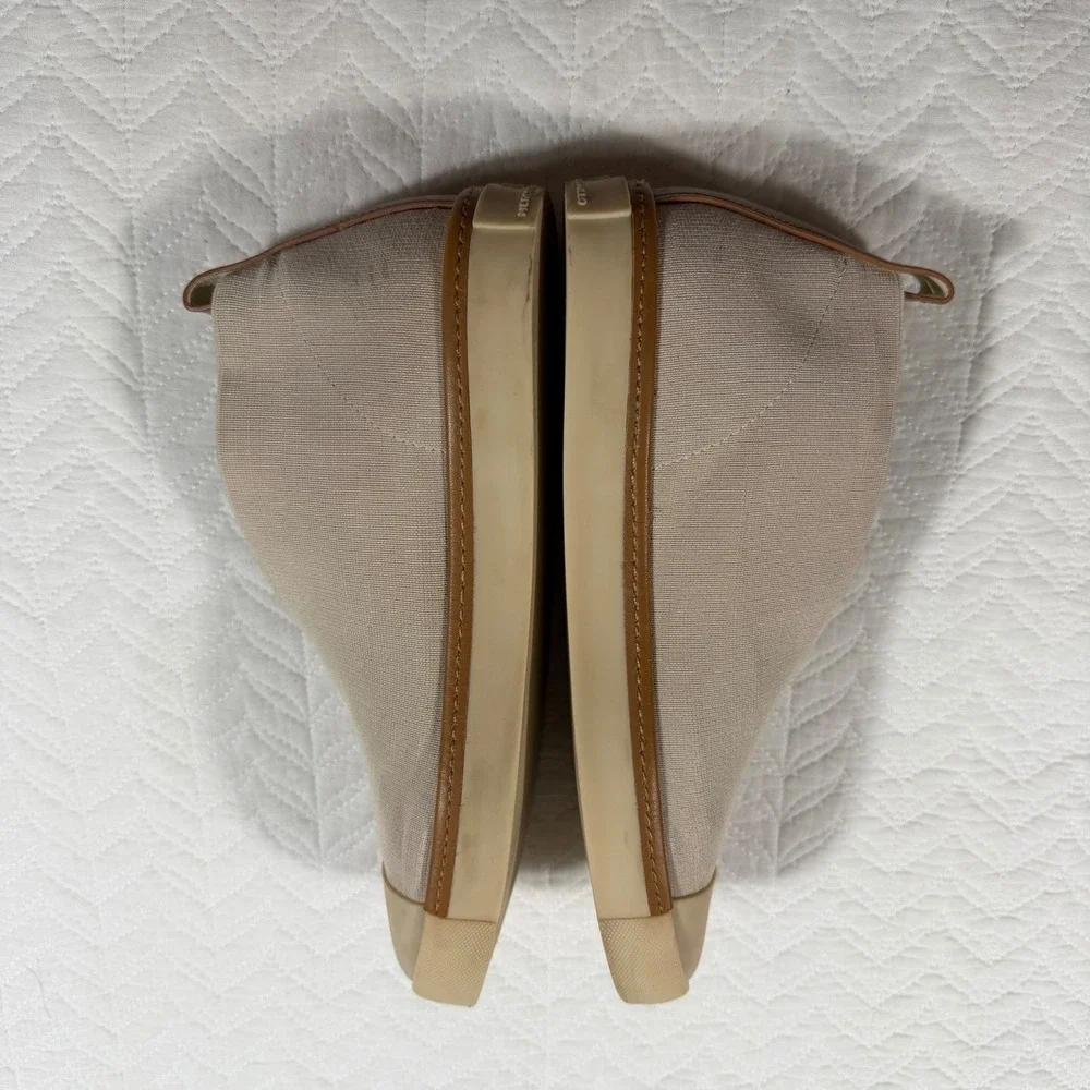 Mercedes‎ Castillo Thana Beige Stretch Slip On VCut Sneakers Brazil WMN 9.5 39.5